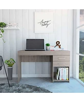Contemporary Computer Desk with Two Drawers for Small Space Solutions