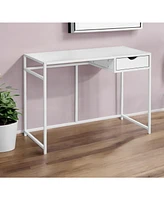 Contemporary Computer Desk with Cable Management and Shelf