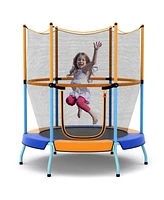 48 Inch Toddler Trampoline with Safety Enclosure Net