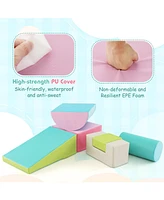 6 Pieces Foam Climbing Blocks Indoor Climb and Crawl Activity Playset with Rectangles