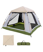 2-4 Person Instant Pop-up Camping Tent with Removable Rainfly