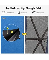 Folding Camping Cot with Side Storage Pocket Detachable Headrest