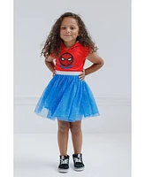 Marvel Spider-Man Girls Mesh Tulle Dress Blue Toddler| Child