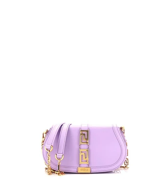 Pre-Owned Versace Medium Greca Goddess Shoulder Bag Leather