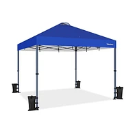 Yaheetech 12x12 Ft Pop Up Canopy with One-Push-To-Lock Setup Mechanism, Blue