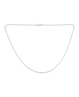 Bling Jewelry Thin Flat Mariner Anchor Link Chain 2MM Strong Necklace .925 Sterling Silver