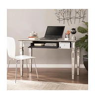 Glam Mirrored Furniture with Three Drawers for Bedroom or Entryway