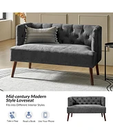 Angel Mid-century Modern Loveseat with Solid Wood Legs