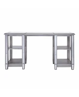 50" Silver Mirrored Writing Desk