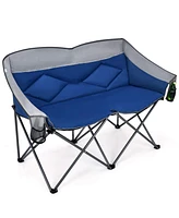 Folding Camping Chair with Bags and Padded Backrest