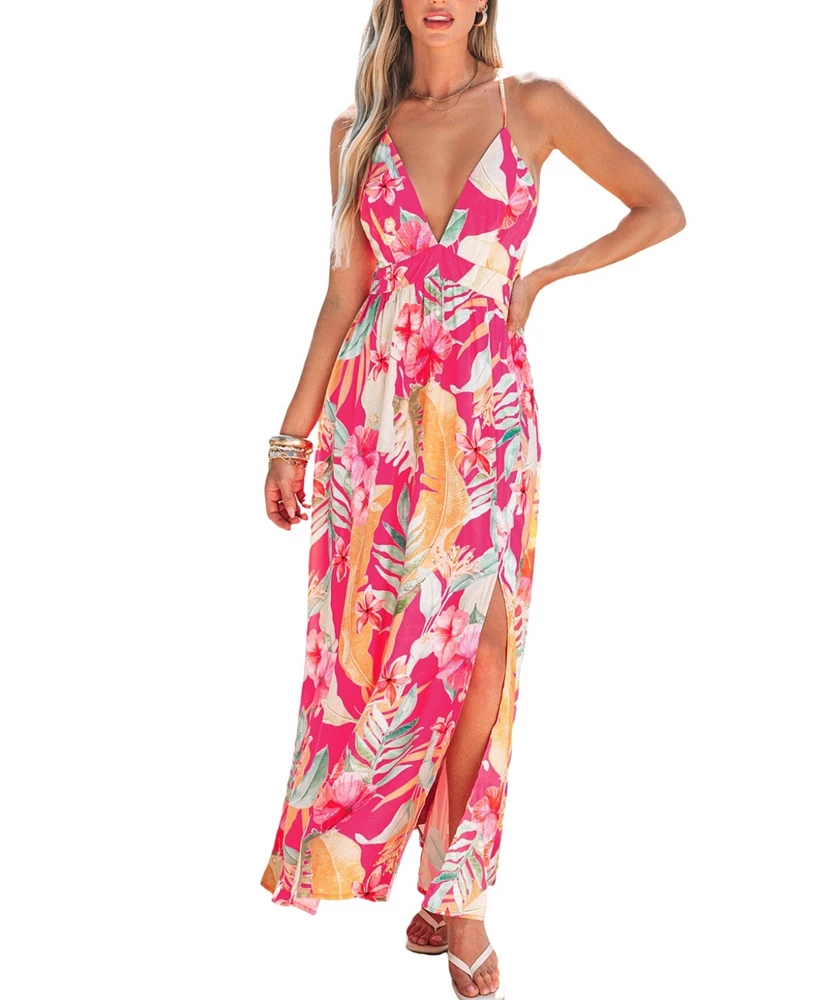 Cupshe Women's Serene Garden Floral Maxi Beach Dress