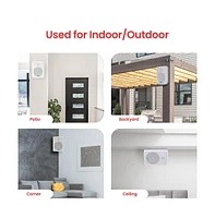 Pyle PDWR63 6.5" Indoor/Outdoor Waterproof Wall Mount Speakers - 350W, White, Pair