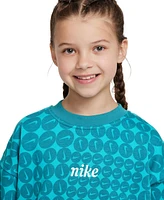 Nike Big Girls Sportswear Club Fleece Oversized Crewneck Sweatshirt