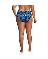 Lands' End Plus Seamed High Waisted Bikini Bottoms