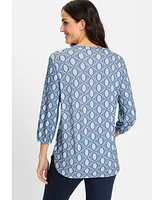Olsen Women's Ornamental Print Tunic T-Shirt