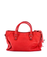 Pre-Owned Balenciaga Small City Classic Studs Bag Leather