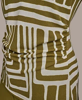 Donna Karan New York Women's Twist-Strap Printed Tank Top