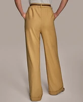 Donna Karan New York Women's Linen-Blend Wide-Leg Pants, Regular & Petite