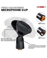 5 Core 3n1 Mic Stand Desk Adjustable Table Microphone Stands w Phone Holder Mic Clip