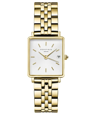 Rosefield Boxy Women's Gold Tone Stainless Steel Bracelet Watch 24mm