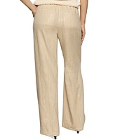 Sanctuary Women's Coastal Sequined-Stripe Wide-Leg Pants