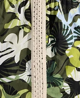 On 34th Women's Leaf-Print Crochet-Trim Wide-Leg Pants, Exclusively at Macy's