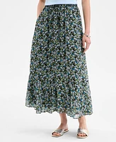 On 34th Women's Floral Tiered Midi Skirt, Exclusively at Macy's