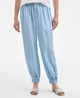 On 34th Women's Chambray Balloon Pants, Exclusively at Macy's