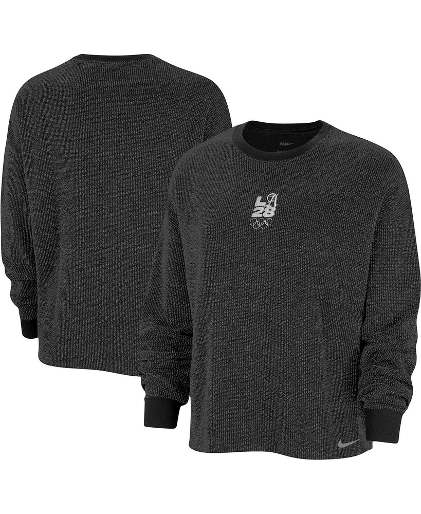 Nike Women's Charcoal LA28 Summer Olympics Yoga Oversized Pullover Sweatshirt