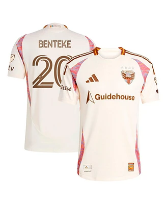 Adidas Men's Christian Benteke Natural D.c. United 2025 The Soul Kit Authentic Player Jersey