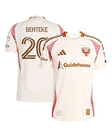 Adidas Men's Christian Benteke Natural D.c. United 2025 The Soul Kit Authentic Player Jersey