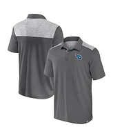 Fanatics Men's Gray Tennessee Titans Long Shot Polo Shirt