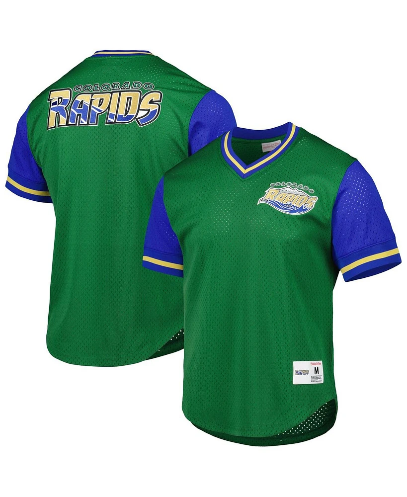 Mitchell & Ness Men's Green Colorado Rapids Mesh V-Neck T-Shirt