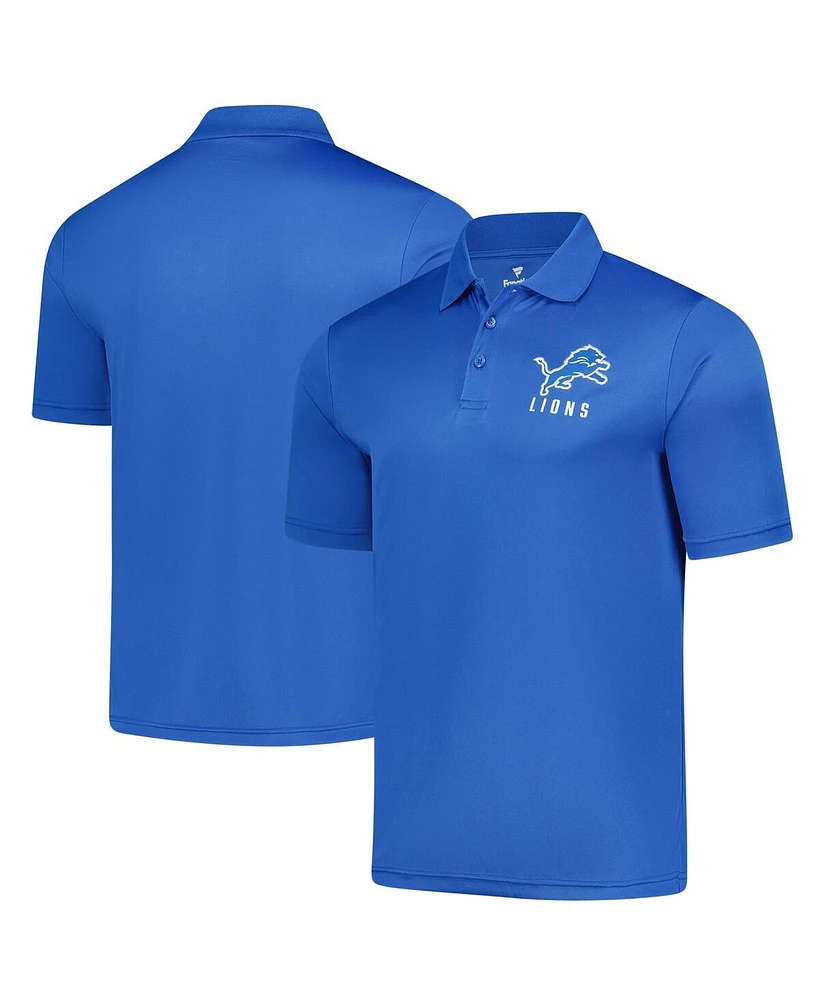 Fanatics Men's Blue Detroit Lions Polo Shirt