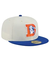 New Era Men's White/Royal Denver Broncos Main 59FIFTY Fitted Hat