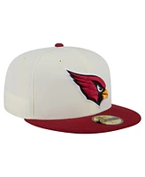 New Era Men's White/Cardinal Arizona Cardinals Main 59FIFTY Fitted Hat