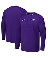 Nike Men's Purple Tcu Horned Frogs Coaches Quarter-Zip Jacket