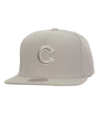 Mitchell & Ness Men's Gray Chicago Cubs Snapback Hat