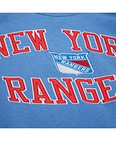 Mitchell & Ness Men's Blue New York Rangers Playoff Win Fleece Pullover Sweatshirt