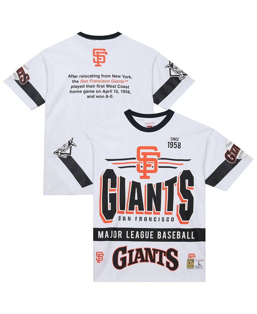 Mitchell & Ness Men's White San Francisco Giants Cooperstown Collection Team Origins Premium T-Shirt