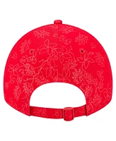 New Era Women's Red Washington Nationals Tonal Floral 9TWENTY Adjustable Hat