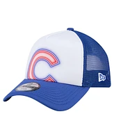 New Era Toddler White/Royal Chicago Cubs Painted A-Frame 9FORTY Trucker Adjustable Hat