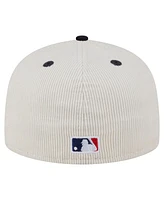 New Era Men's Cream/Navy Houston Astros Two-Tone Corduroy 59FIFTY Fitted Hat