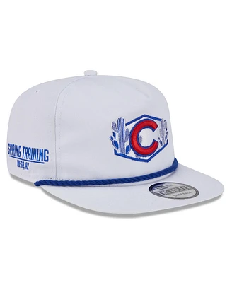 New Era Men's White Chicago Cubs 2025 Spring Training Palm Golfer Adjustable Hat
