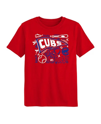 Outerstuff Preschool Red Chicago Cubs Ball Park Fun T-Shirt