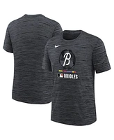 Nike Big Boys and Girls Black Baltimore Orioles Authentic Collection City Connect Velocity Performance T-Shirt