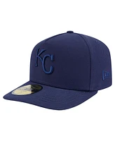 New Era Men's Navy Kansas City Royals Color Pack A-Frame 59FIFTY Fitted Hat
