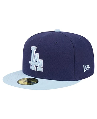 New Era Men's Navy/Light Blue Los Angeles Dodgers Color Pack 2-Tone 59FIFTY Fitted Hat