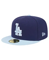 New Era Men's Navy/Light Blue Los Angeles Dodgers Color Pack 2-Tone 59FIFTY Fitted Hat