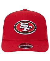 New Era Men's Scarlet San Francisco 49ers Main Trucker 9SEVENTY Stretch Snap Hat